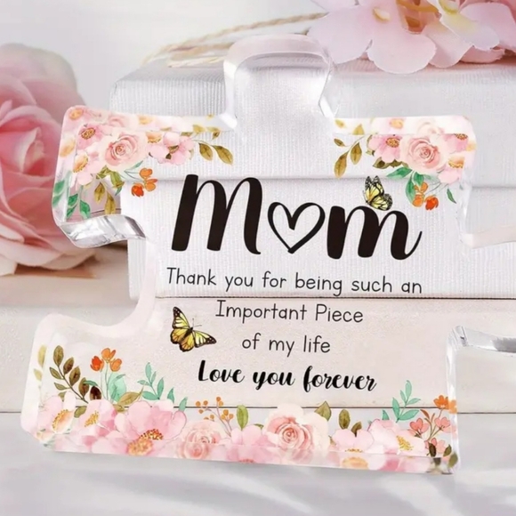 Mom Mother Puzzle Piece Inspirational Acrylic Sign NWT - Picture 7 of 7